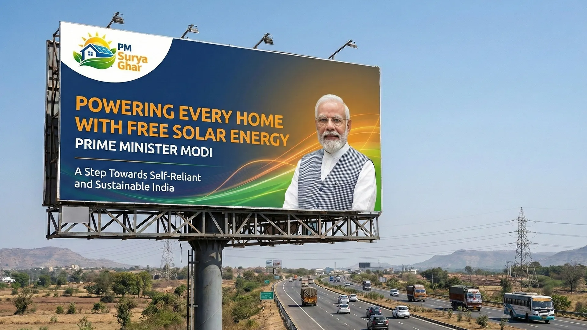 Pm surya Ghar - Expressway Billboard